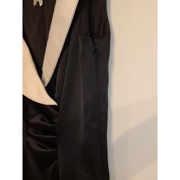 Vintage Evan Picone Black White dress - 2 petite / 2P - Picture 4 of 5